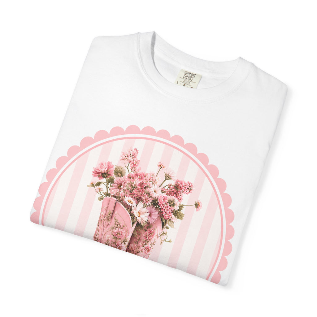 Pink Floral Cowboy Boots T-Shirt