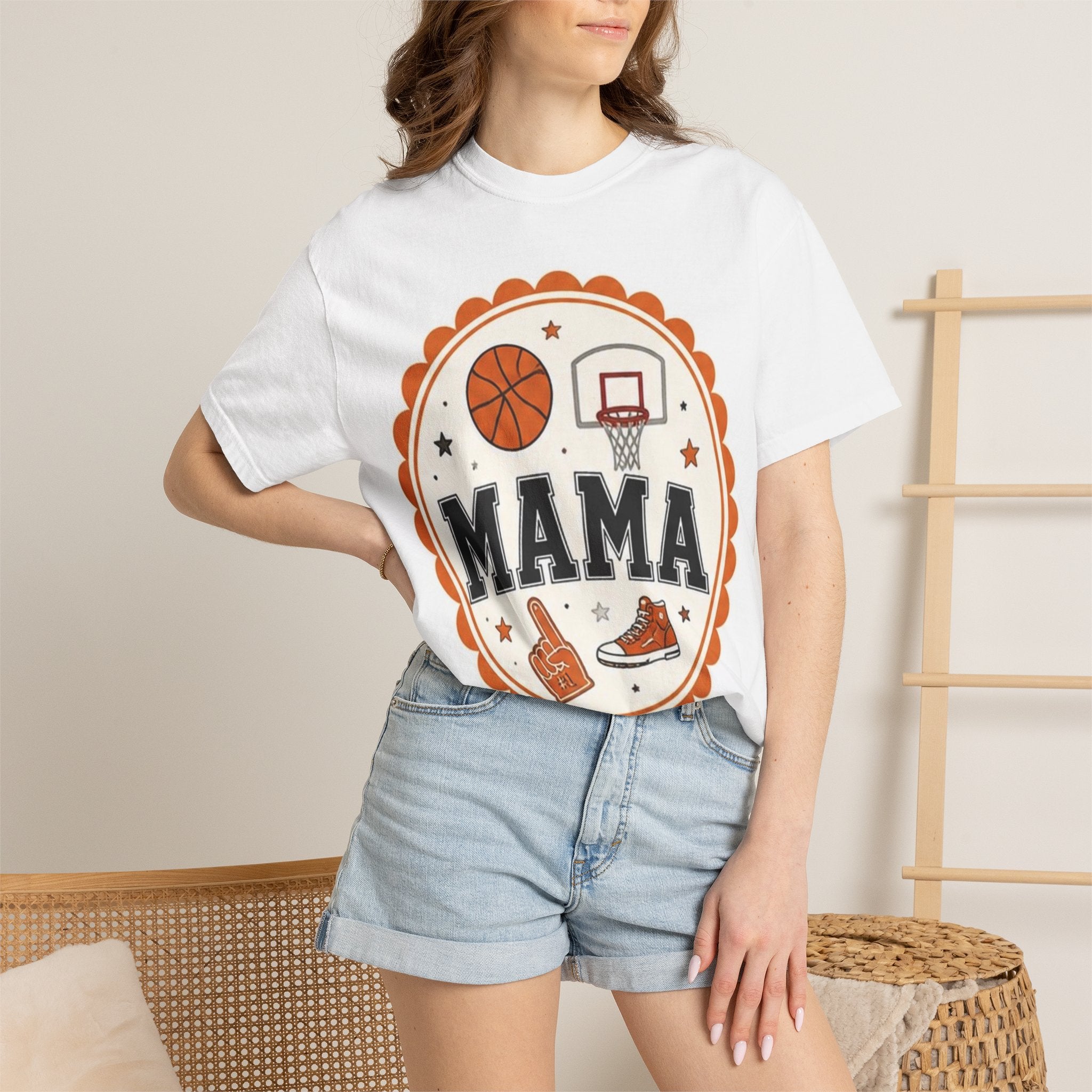 Mama Basketball T-Shirt — Retro Mom Basketball Tee