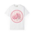 Cheerleader Pom-Poms & Sneakers Graphic T-Shirt — Pink Cheer Spirit Tee