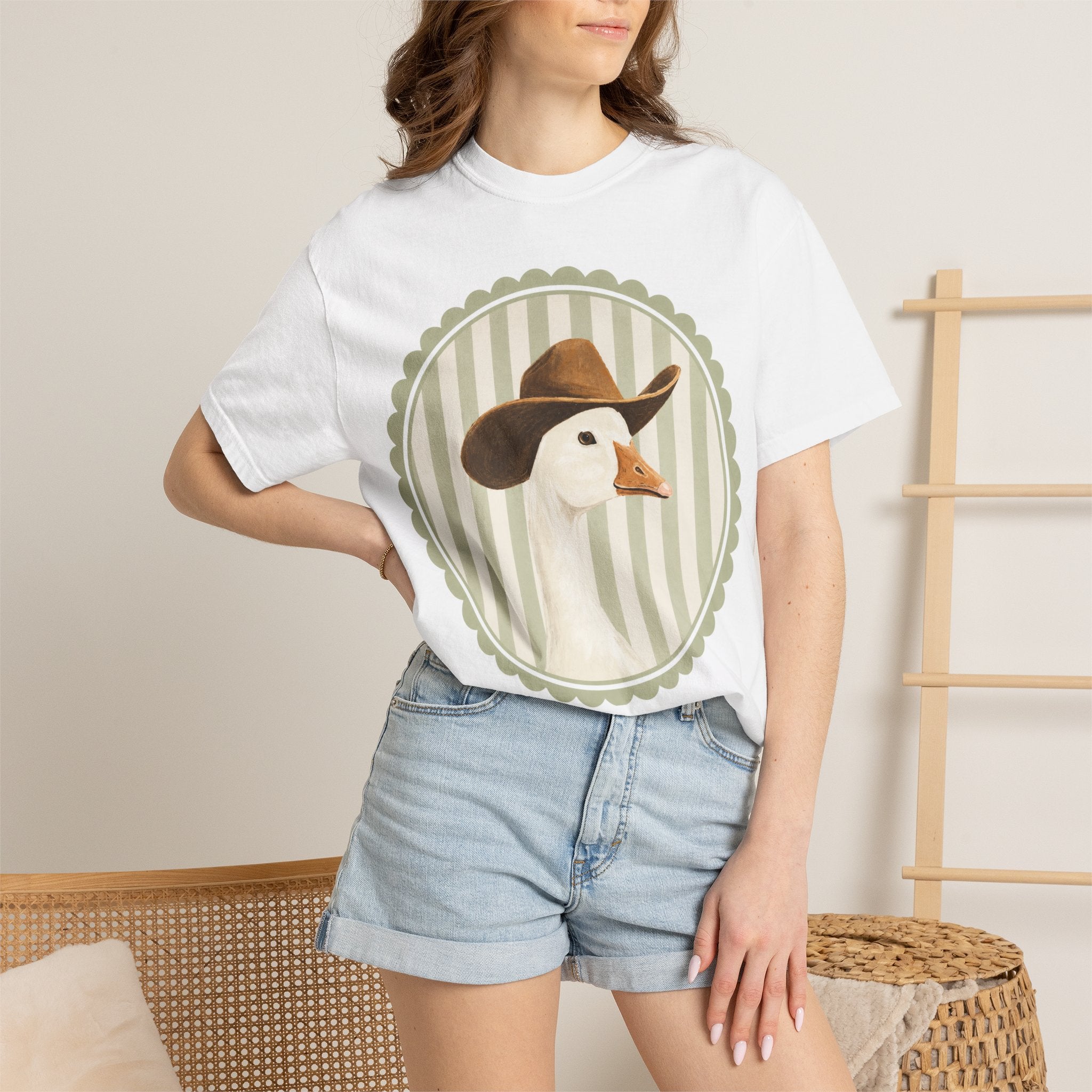 Cowboy Goose T-Shirt — Vintage Farm Animal Graphic Tee