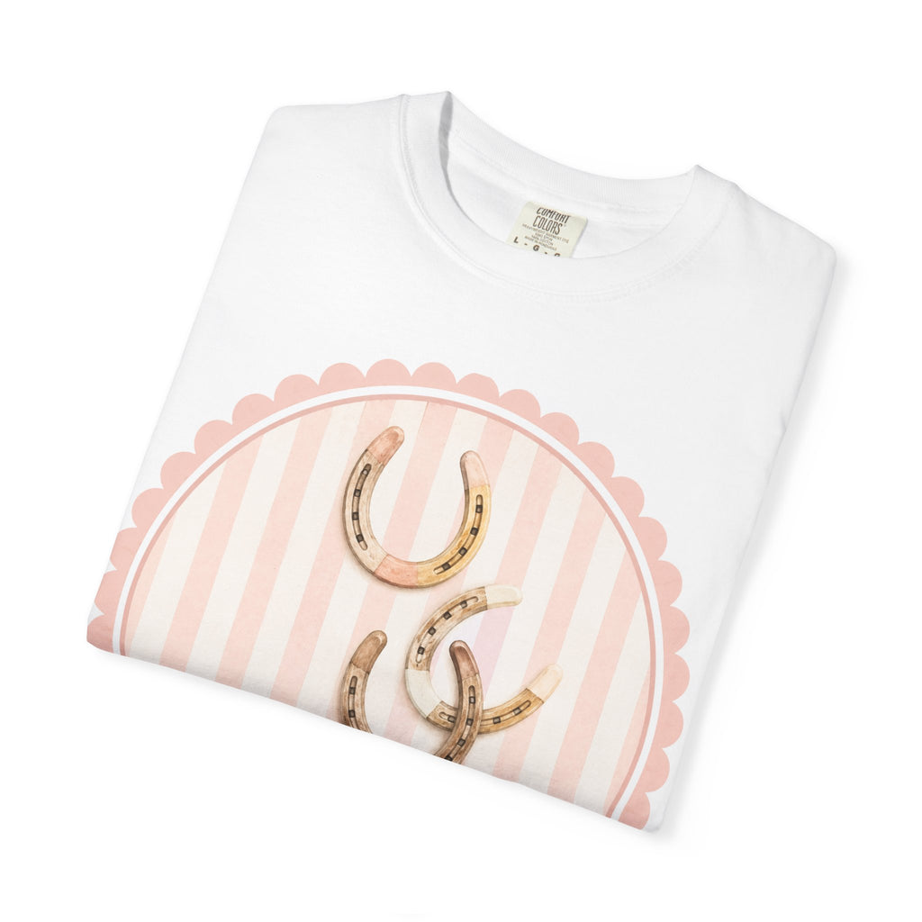 Horseshoe Trio Tee — Lucky Pastel Western Graphic T-Shirt